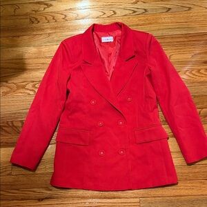Lioness Vibrant Red Double-Breasted Blazer